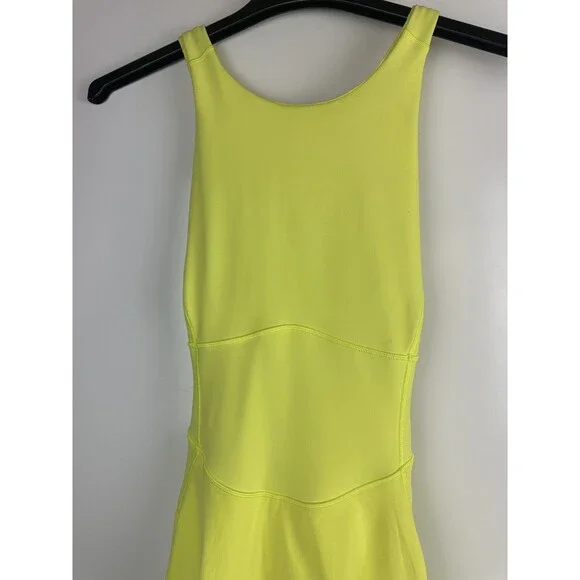 Lululemon Court Crush Dress Electric Lemon Yellow Tennis Pickleball Size 8 - Picture 3 of 16